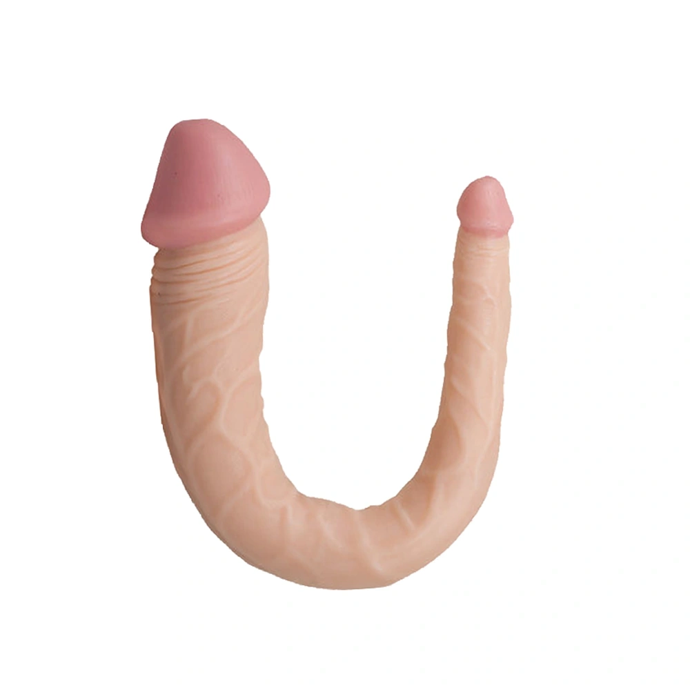 Dildo Dublu - Dildo Dublu Realist, PVC, Natural, 36 cm, Erotic24.ro
