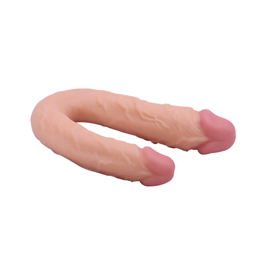 Dildo Dublu - Dildo Dublu Realist Tommy, PVC, Natural, 21.5 cm, Erotic24.ro