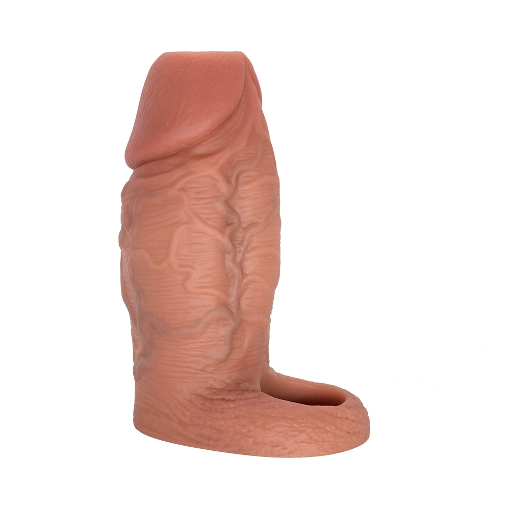 Jucarii Sexuale Barbati - Prelungitor Penis Ultra-Realist, Silicon Lichid, Natural, 11.7 cm, Guilty Toys, Erotic24.ro
