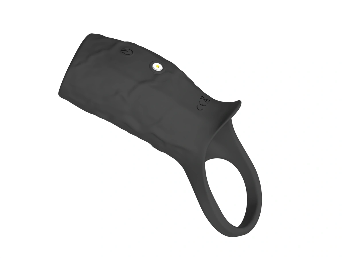 Jucarii Sexuale Barbati - Manson de Penis cu Inel, 10 Moduri Vibratii, Silicon Lichid, USB, Negru, 12.8 cm, Passion Labs, Erotic24.ro