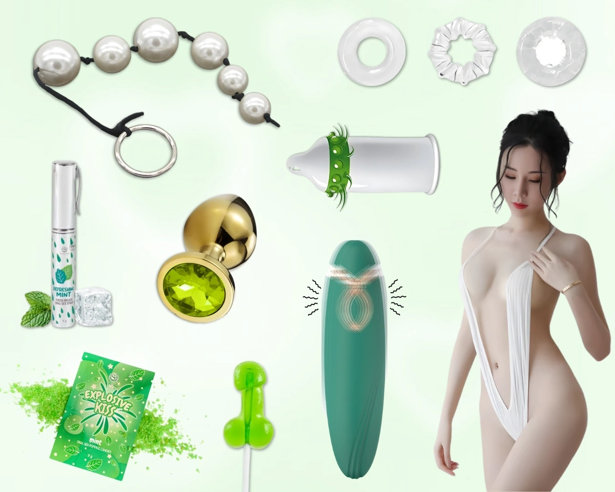 Bile Vaginale - Kit Valentine's Day Wild Tease, 9 Accesorii, Verde, Erotic24.ro