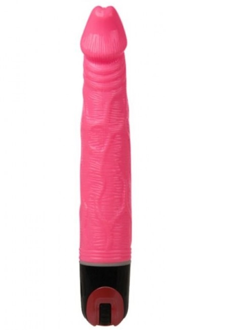 Bestseller - Vibrator Realist, Multispeed, TPR, Roz, 24 cm, Erotic24.ro
