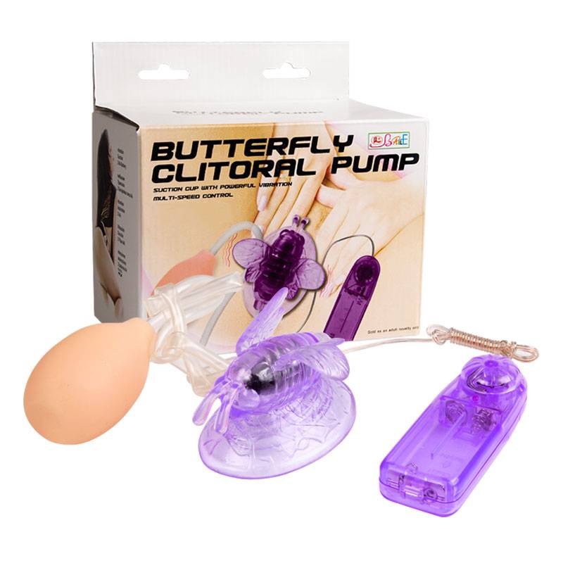Jucarii Sexuale Femei - Pompa Butterfly Clitoris cu Vibratii Multispeed, Mov, Erotic24.ro