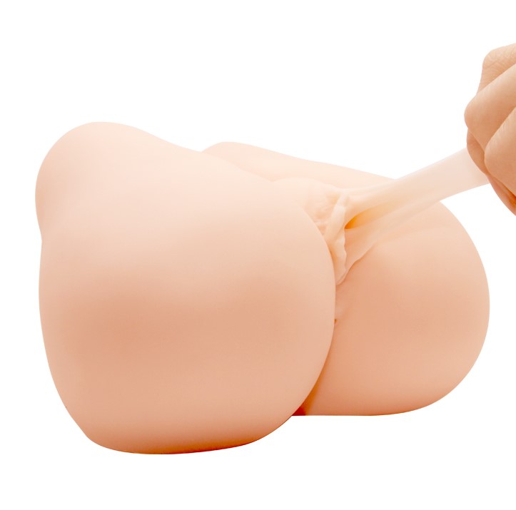Masturbator Realist Dublu Vagin&Anus cu Vibratii Multispeed Crazy Bull, Natural, Nr. 3, Erotic24.ro