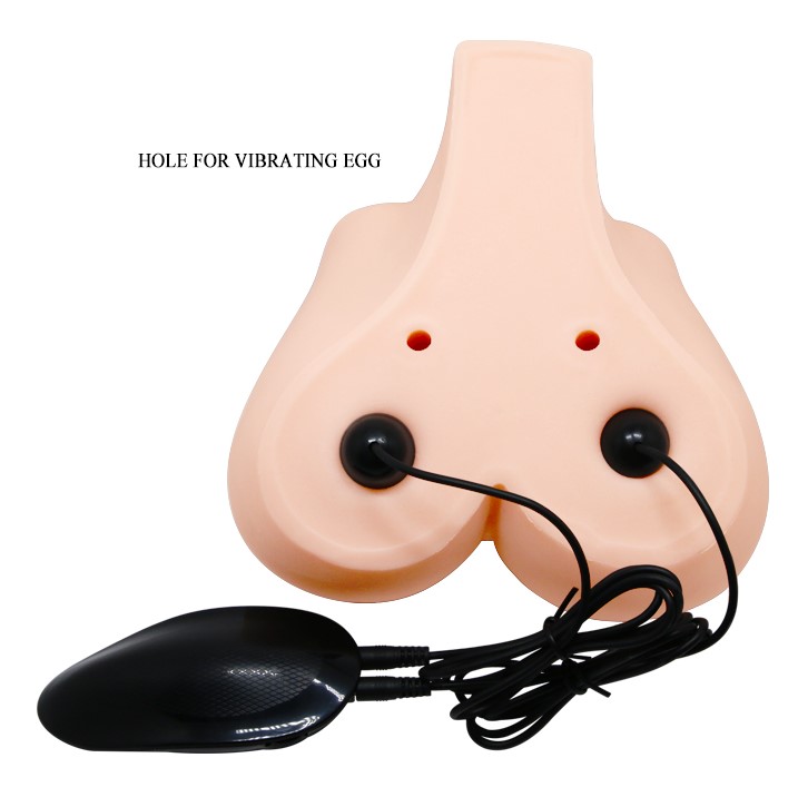Masturbator Realist Dublu Vagin&Anus cu Vibratii Multispeed Crazy Bull, Natural, Nr. 9, Erotic24.ro