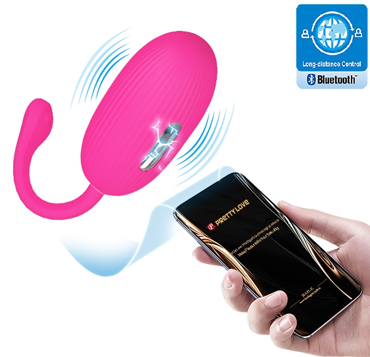 Sex Extrem - Ou Vibrator Doreen 12 Moduri Vibratii, 3 Moduri Electrosocuri, Silicon, Bluetooth Control, Free App, USB, Roz, Erotic24.ro