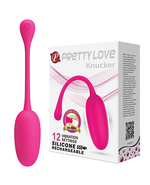 Oua Vibratoare - Ou Vibrator Knucker, 12 Moduri Vibratii, Silicon, USB, Roz, Erotic24.ro