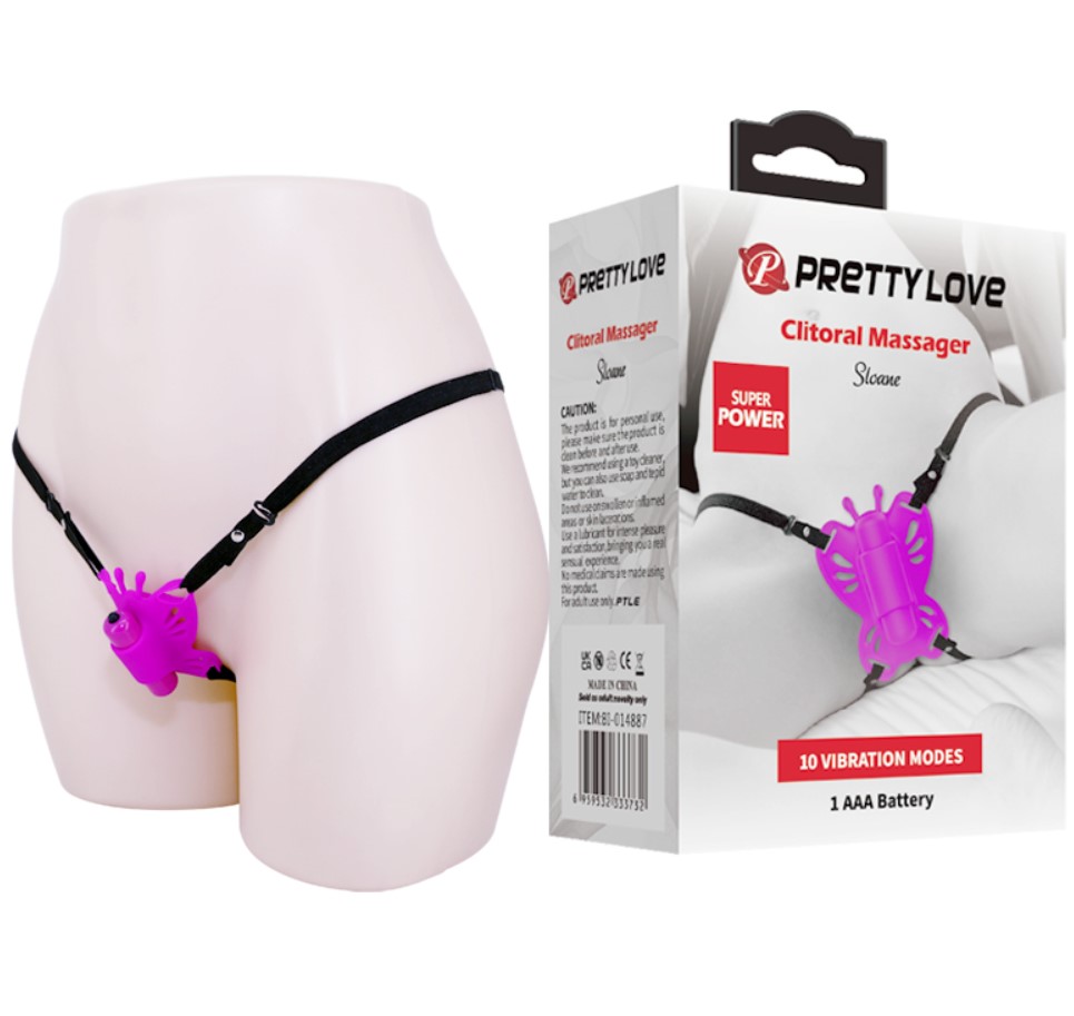 Chiloti cu vibrator - Stimulator Clitoris Pretty Love Sloane, 10 Moduri Vibratii, Silicon, Mov, Erotic24.ro