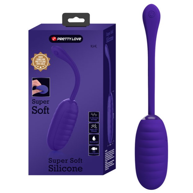 Oua Vibratoare - Ou Vibrator Kirk, 12 Moduri Vibratii, Silicon, USB, Violet, Erotic24.ro