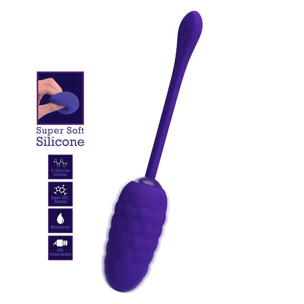 Oua Vibratoare - Ou Vibrator Marina, 12 Moduri Vibratii, Silicon, USB, Violet, Erotic24.ro
