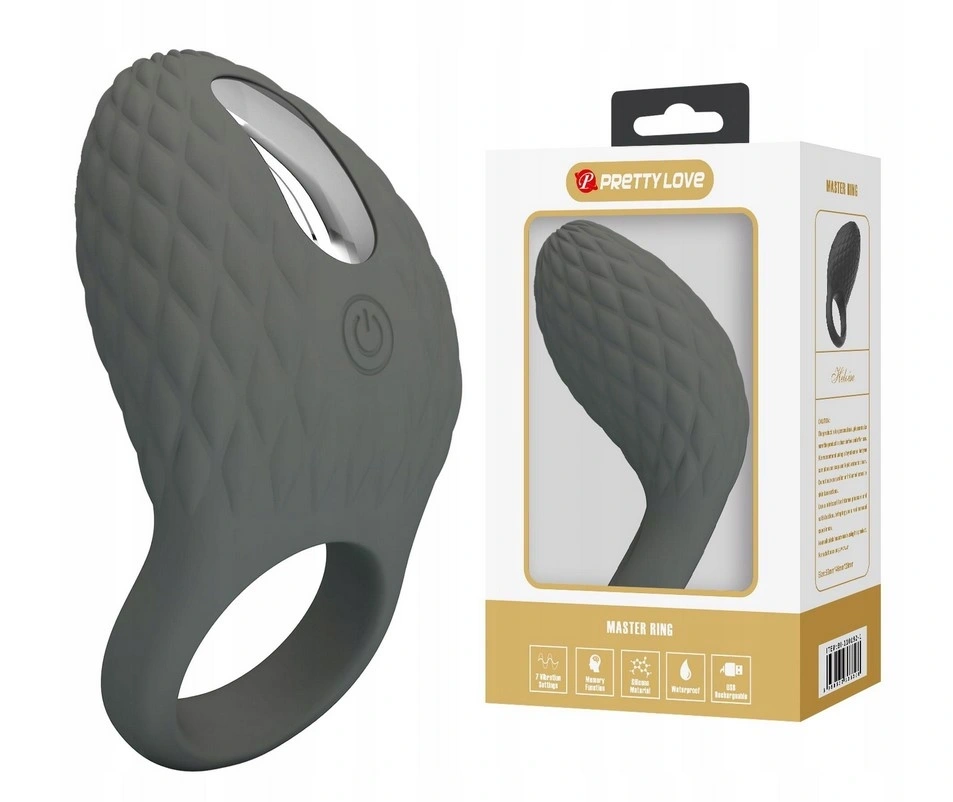 Inele Penis - Inel de Penis Master Heloise, 7 Moduri Vibratii, Silicon, USB, Negru, Erotic24.ro