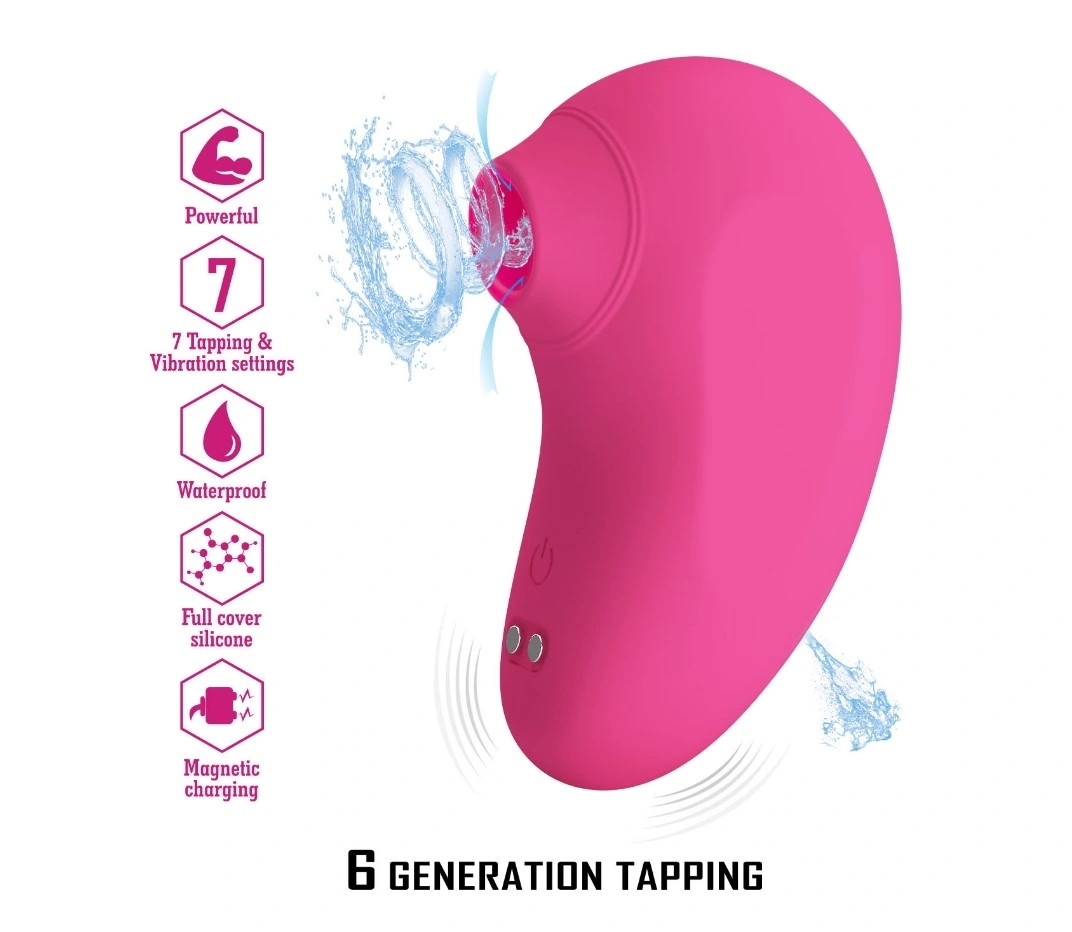 Vibratoare - Stimulator Arila, 7 Moduri Suctiune, 7 Moduri Vibratii, Silicon, USB Magnetic, Roz, 9.2 cm, Erotic24.ro