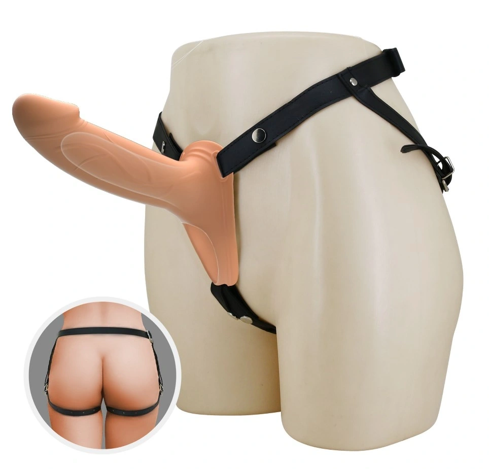 Jucarii Sexuale Cuplu - Strap-on Hollow Landon Dildo Realist +4.2 cm, Silicon, Natural, Erotic24.ro