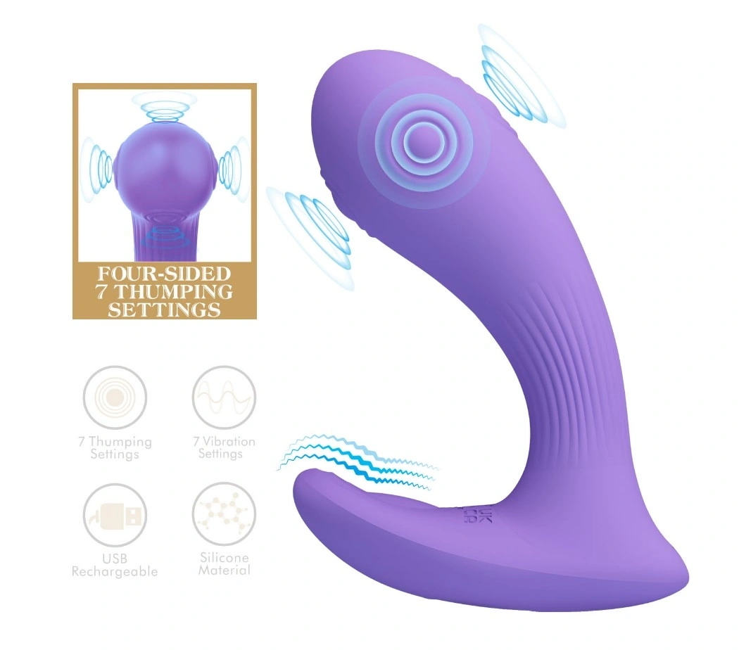 Vibratoare - Vibrator Andromeda, 7 Moduri Tapare, 7 Moduri Vibratii, Silicon, USB, Mov, 10.5 cm, Erotic24.ro