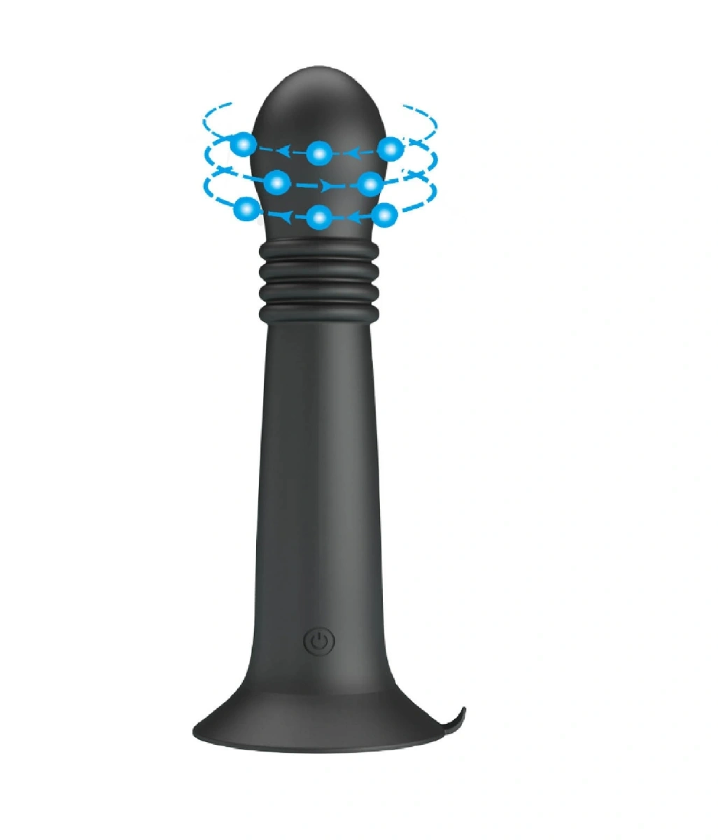 Vibratoare - Vibrator Stellan, 4 Moduri Impingere, 4 Moduri Rotatii, Silicon, USB, Negru, 19.1 cm, Erotic24.ro