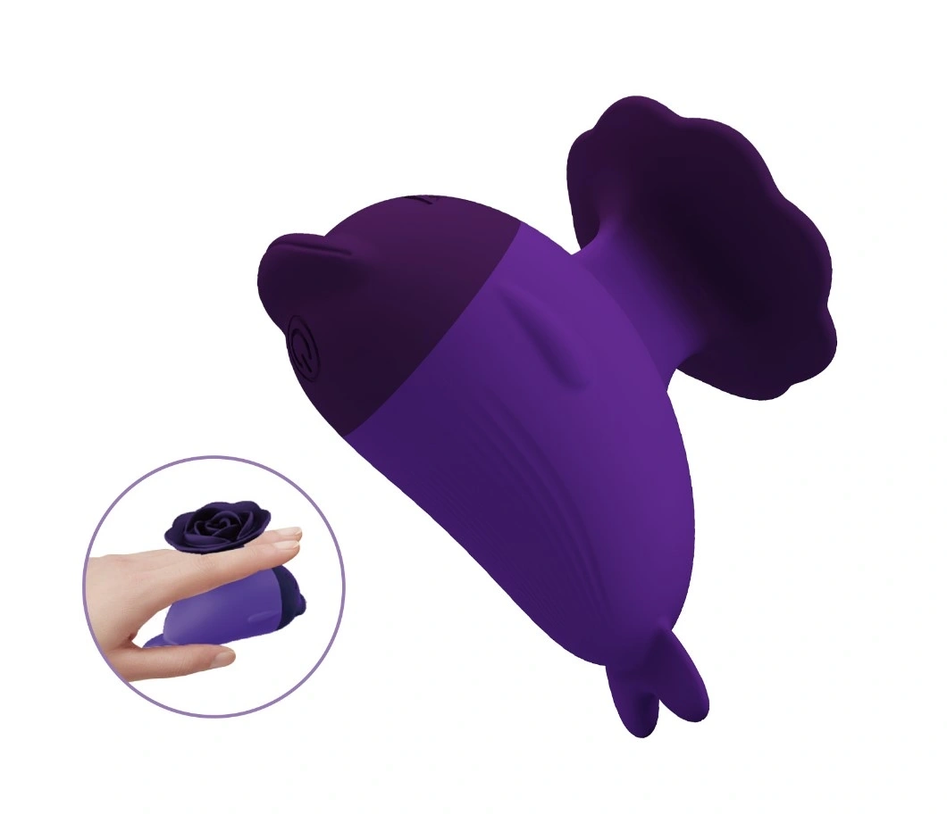 Vibratoare - Vibrator Dolphin, 7 Moduri Vibratii, Silicon, USB, Mov, 6.4 cm, Erotic24.ro