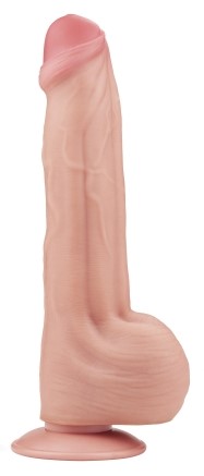 Dildo XXL - Dildo Realist King Sized Sliding Skin, TPE, Natural, 29 cm, Erotic24.ro