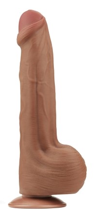 Dildo XXL - Dildo Realist King Sized Sliding Skin, TPE, Maro Deschis, 29 cm, Erotic24.ro