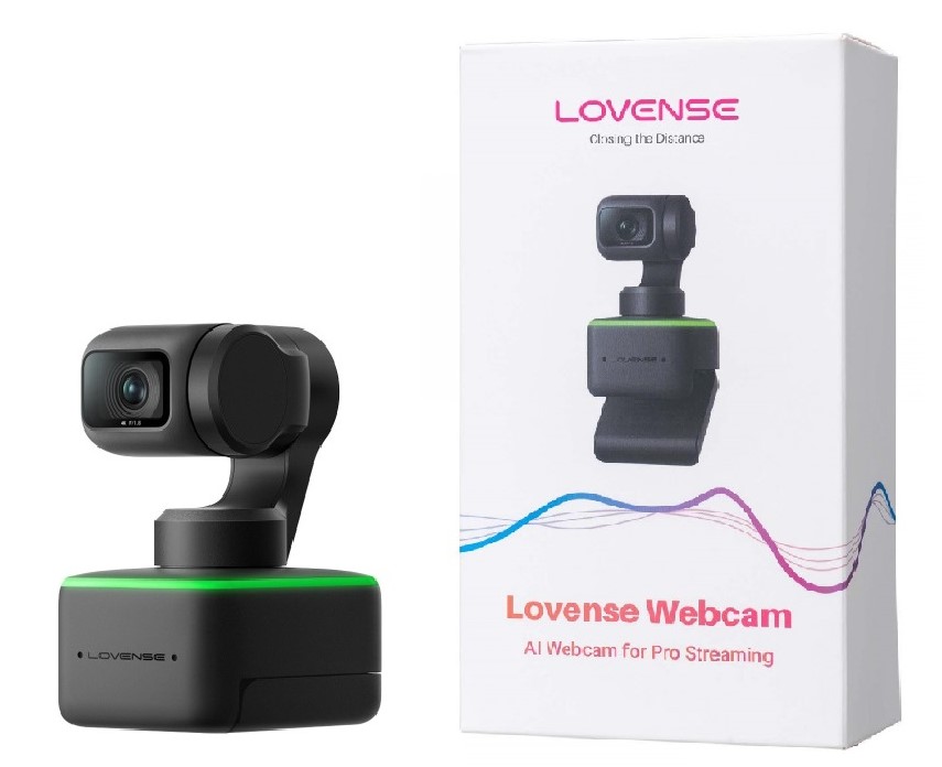 Vibratoare de Lux - Lovense WebCam AI pentru Streaming, 4K, HDR, 4x Zoom, Negru, Erotic24.ro