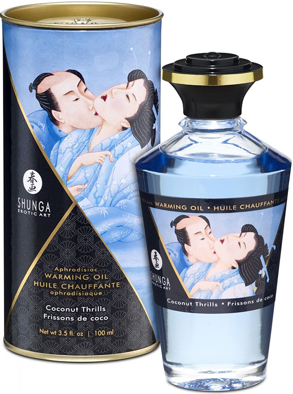 Afrodisiace - Shunga Ulei Afrodisiac cu Efect de Incalzire - Cocos 100 ml, Erotic24.ro