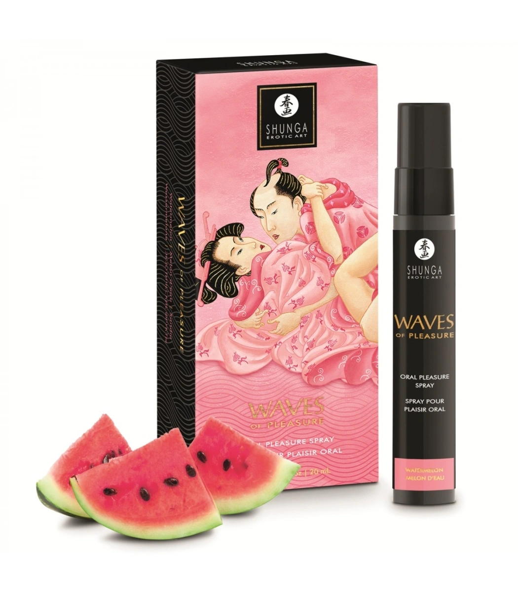 Jucarii Sexuale Cuplu - Spray SHUNGA pentru Sex Oral, Aroma Pepene Verde, 20 ml, Erotic24.ro