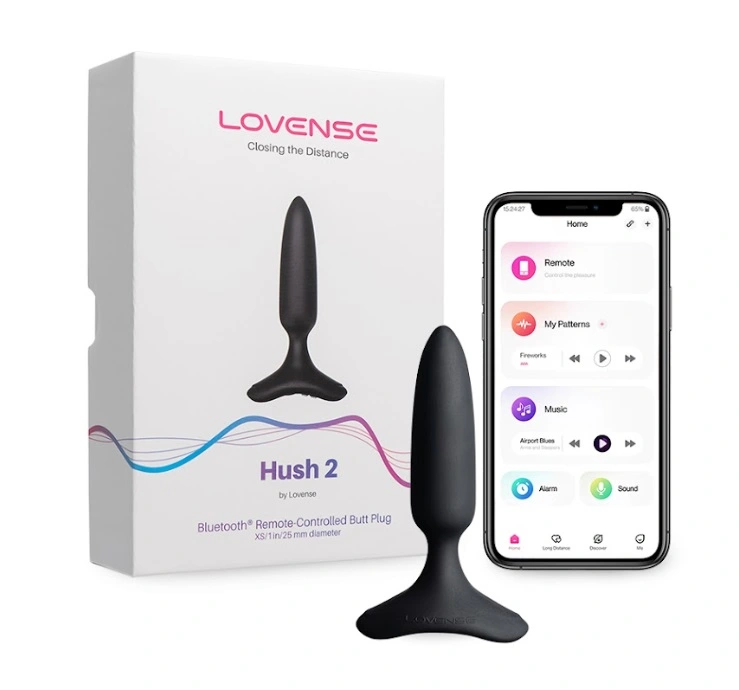 Vibratoare Cuplu - Dop Anal cu Vibratii Lovense Hush 2, Bluetooth Control, XS - 2.54 cm, Erotic24.ro