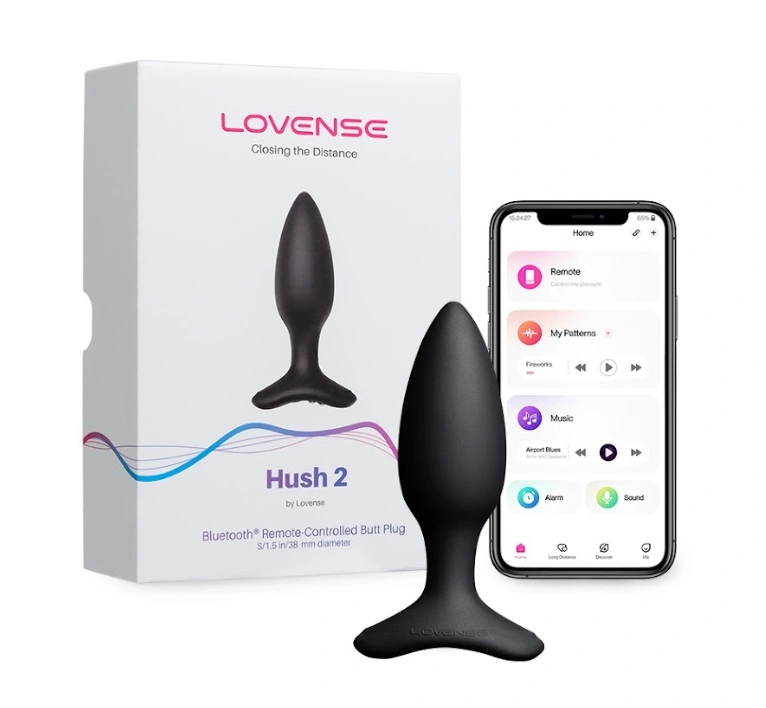 Vibratoare Cuplu - Dop Anal cu Vibratii Lovense Hush 2, Bluetooth Control, S - 3.8 cm, Erotic24.ro