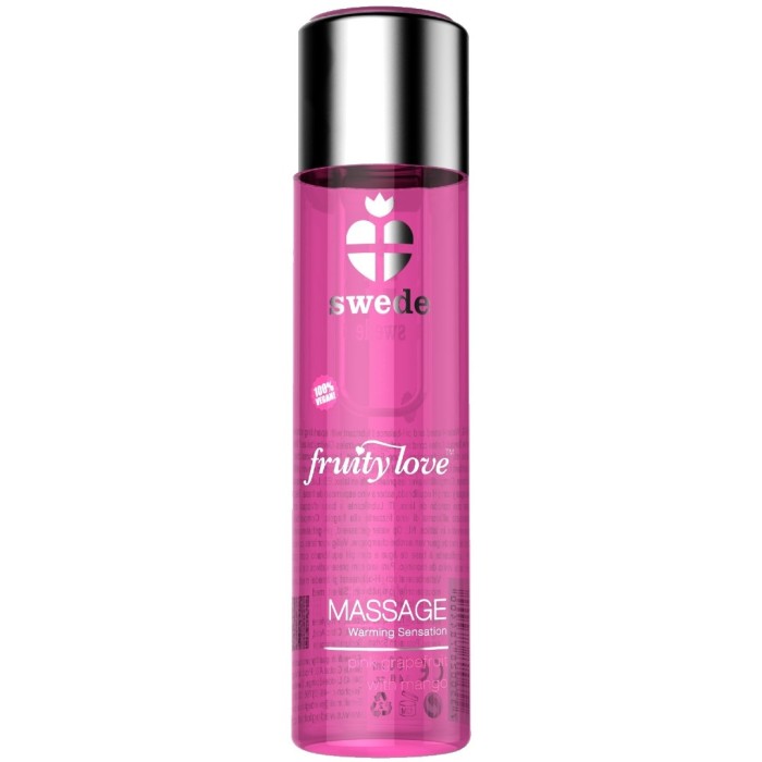 Masaj Erotic - Ulei de Masaj Fruity Love, Efect de Incalzire, Aroma Grapefruit Roz cu Mango, 60 ml, Erotic24.ro
