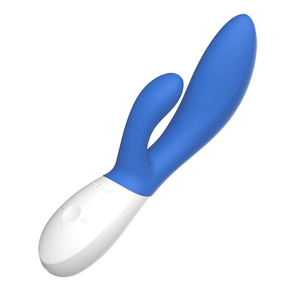 Vibratoare de Lux - Vibrator Lelo INA Wave 2, 12 Moduri Vibratii, Silicon, USB, Albastru, 20 cm, Erotic24.ro