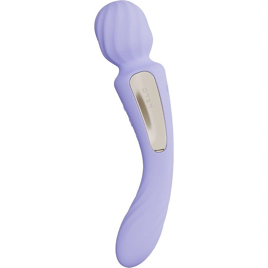 Vibratoare Clitoris - Vibrator Double-Ended Wand SWITCH, Aplicatie Mobila Lelo Connect, Silicon, USB, Mov, 21.7 cm, Erotic24.ro