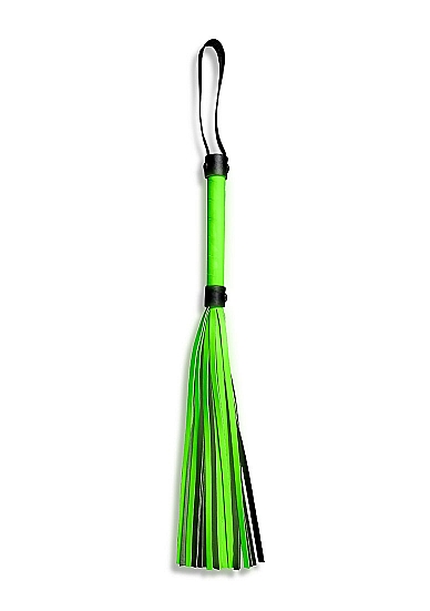 Spanking - Bici Piele Ecologica Glow in the Dark, Verde Neon, Erotic24.ro