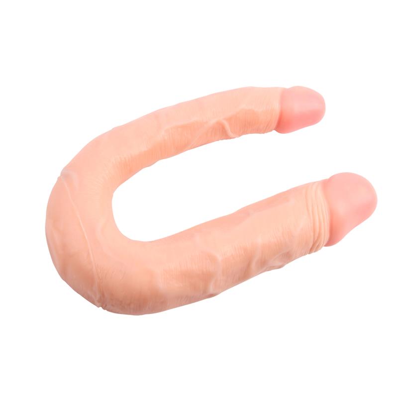 Dildo Dublu - Dildo Dublu Her-Her Overlap Natural 33 cm, Erotic24.ro