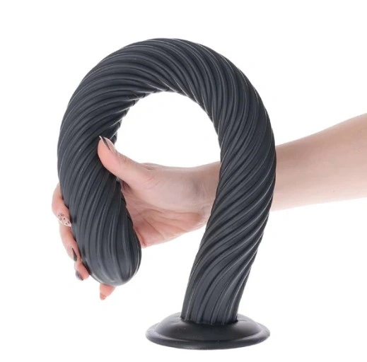 Jucarii Anale - Dop Anal Gunung cu Ventuza, PVC, Negru, 51 cm, Erotic24.ro