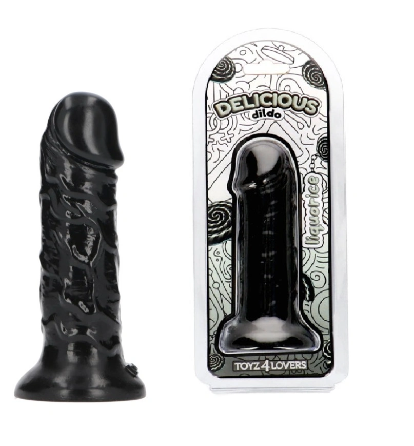 Dildo Realistic - Dildo Realist Parfumat Tom, Aroma Lemn Dulce, PVC, Negru, 15 cm, Erotic24.ro