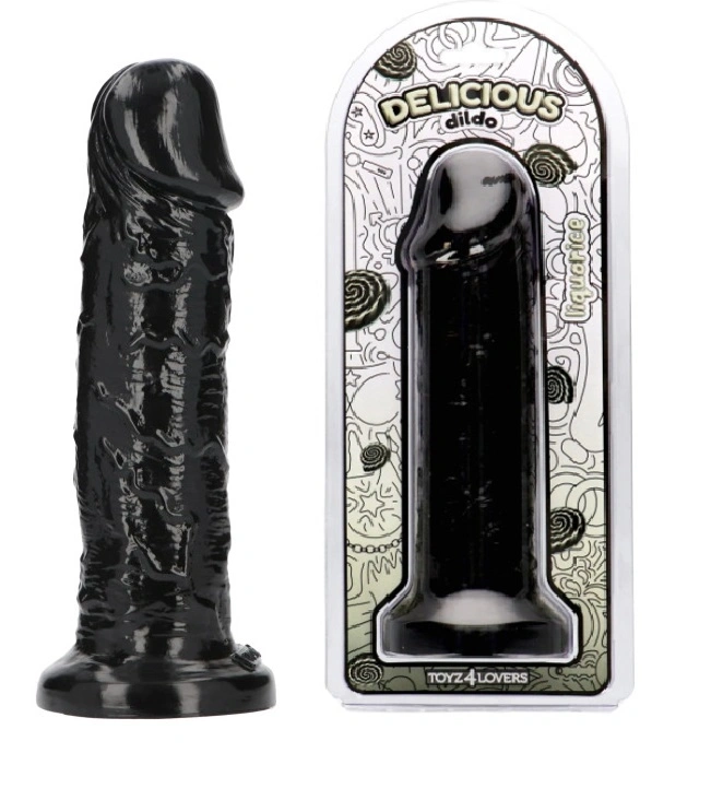 Dildo Realistic - Dildo Realist Parfumat Max, Aroma Lemn Dulce, PVC, Negru, 25 cm, Erotic24.ro