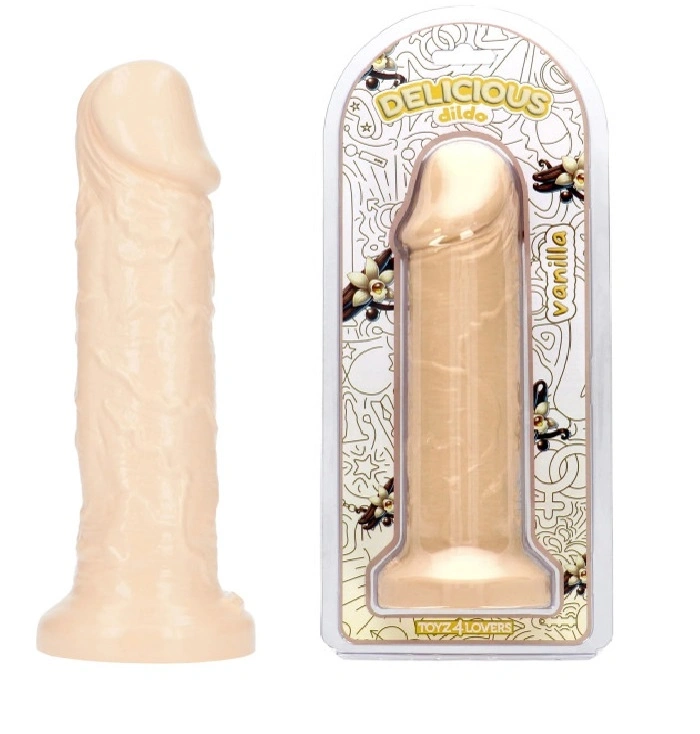 Dildo Realistic - Dildo Realist Parfumat Max, Aroma Vanilie, PVC, Natural, 25 cm, Erotic24.ro