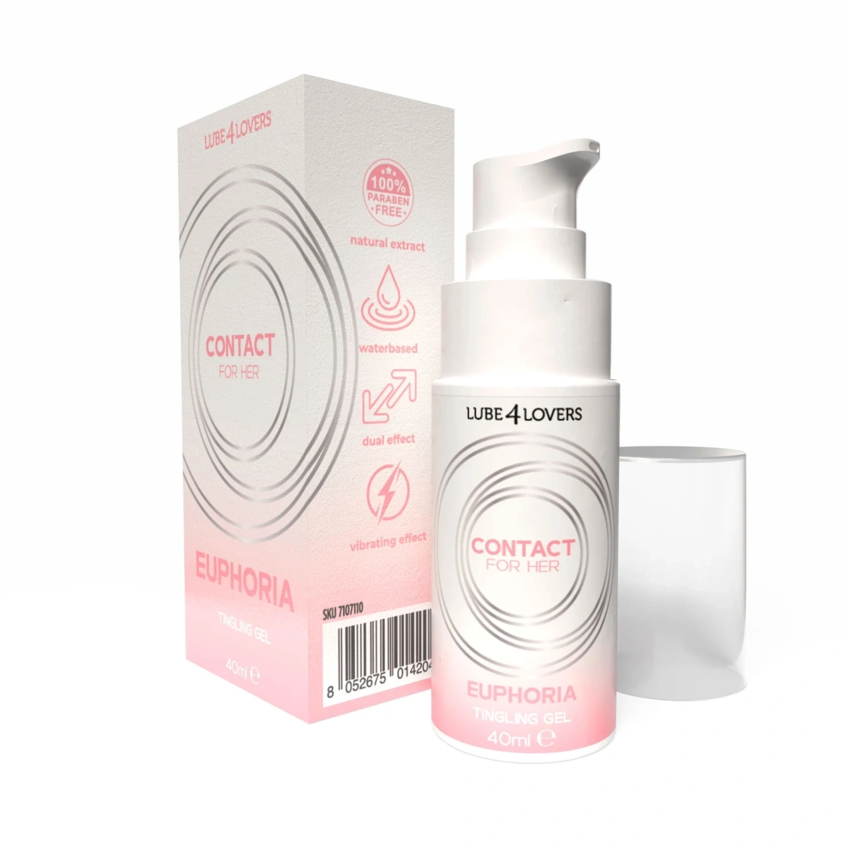 Lubrifianti Sexuali, Lubrifiant Euphoria cu Efect Vibrator pe Baza de Apa, 40 ml, Erotic24.ro