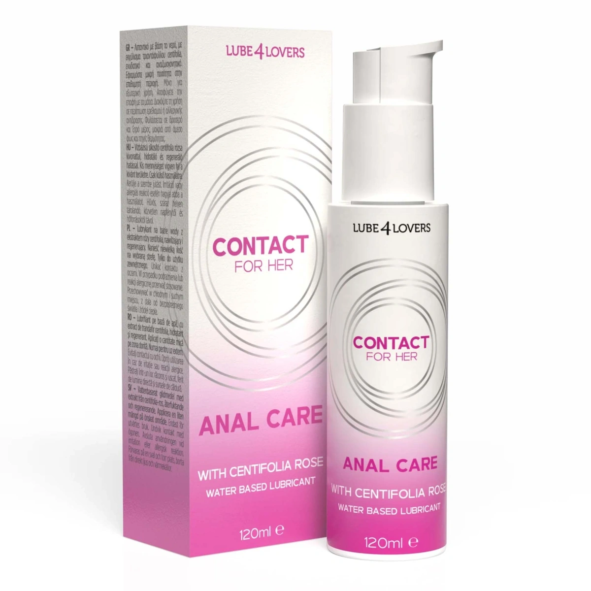 Lubrifianti Sexuali, Lubrifiant Anal Care, Extract de Rosa Centifolia pe Baza de Apa, 120 ml, Erotic24.ro