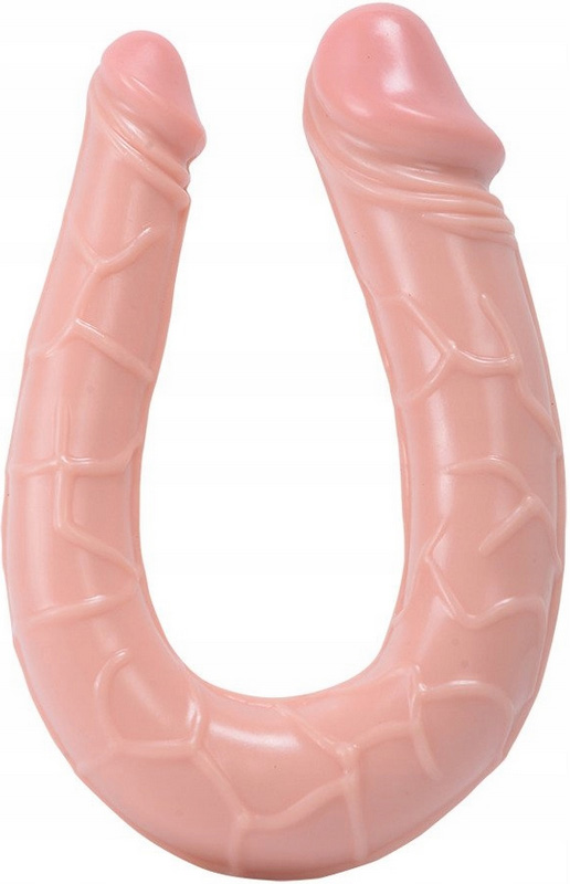 Dildo Dublu - Dildo Dublu Realist Natural Living 15 cm, Erotic24.ro
