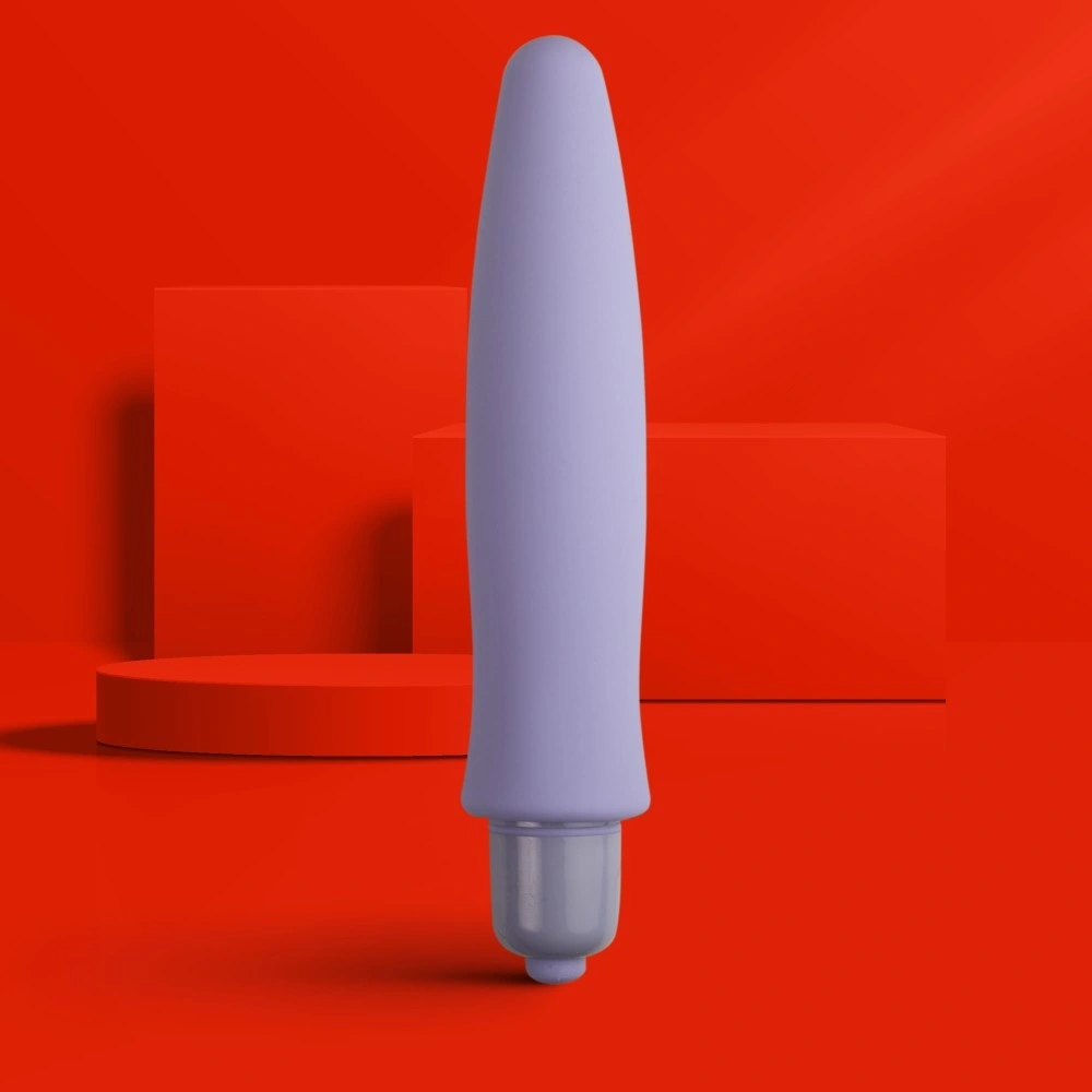 Mini Vibrator - Vibrator Tempt Me, Glont Detasabil, 7 Moduri Vibratii, Silicon, Lila, 13 cm, Erotic24.ro