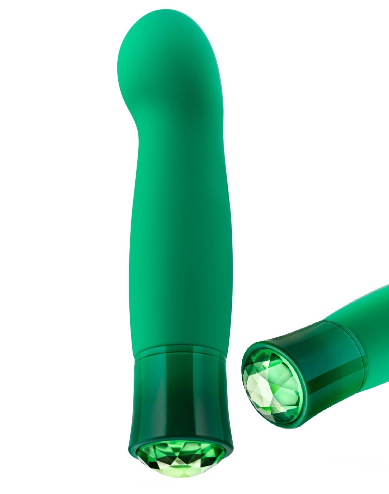 Cadouri Sexy - Vibrator Enchanting Emerald, 10 Moduri Vibratii, Silicon, USB, IPX7, Verde, 13.9 cm, Erotic24.ro