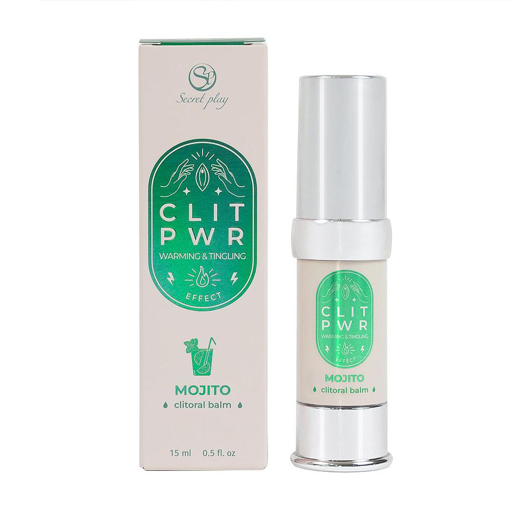 Stimulente Sexuale Femei - Balsam Stimulator pentru Clitoris Clit PWR cu Efect Vibrator si de Incalzire, Aroma Mojito, 15 ml, Erotic24.ro