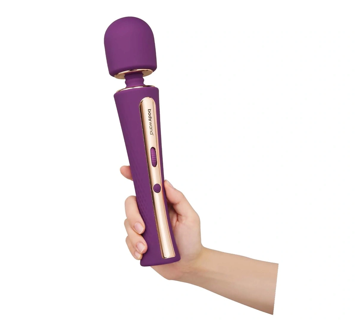 Vibratoare Clitoris - Vibrator Masaj Luxe Couture Wand, 7 Moduri Vibratii, 15 Viteze, Silicon, ABS, USB, Mov, 28.2 cm, Erotic24.ro