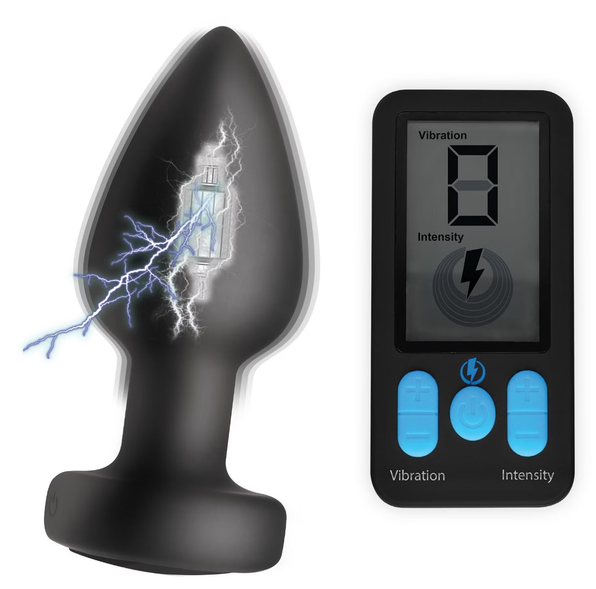 Vibratoare Anale - Dop Anal E-Stim Pro Remote Control, 5 Functii Vibratii + Electrosocuri, Silicon, USB, Negru, 10.4 cm, Erotic24.ro