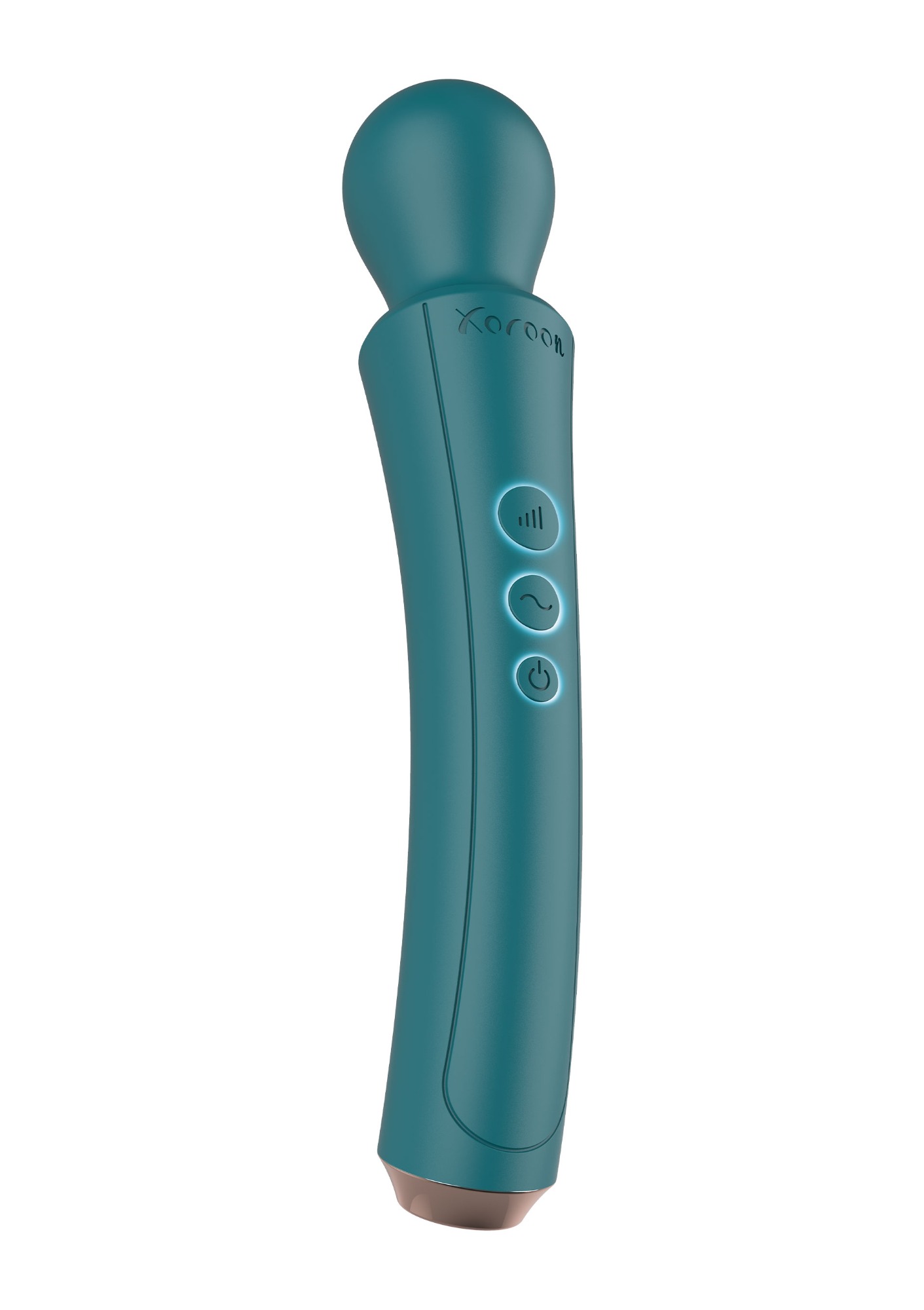 Vibratoare Mari - Vibrator The Curved Wand, 10 Moduri Vibratii, 3 Viteze, Silicon, USB, Verde, 27 cm, Erotic24.ro