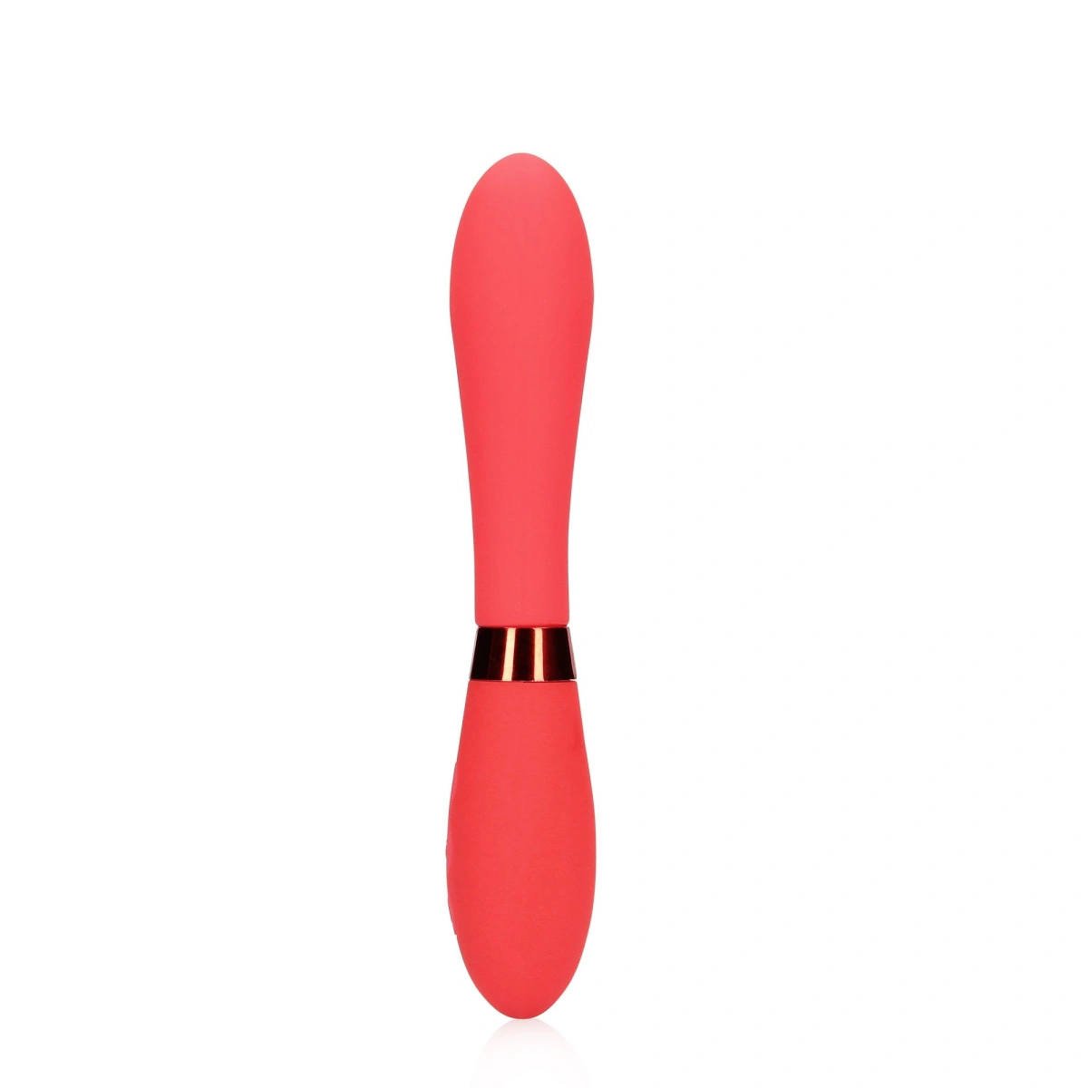 Vibratoare Clasice - Vibrator Silicone Smooth Vibrator, 10 Moduri Vibratii, Silicon, USB, Rosu, 20.5 cm, Erotic24.ro