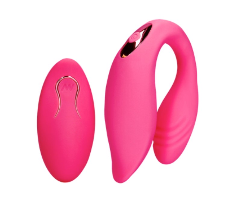 Vibratoare Cuplu - Vibrator Cuplu Couple Toy Remote Control, 10 Moduri Vibratii, Silicon, USB, Roz, Erotic24.ro