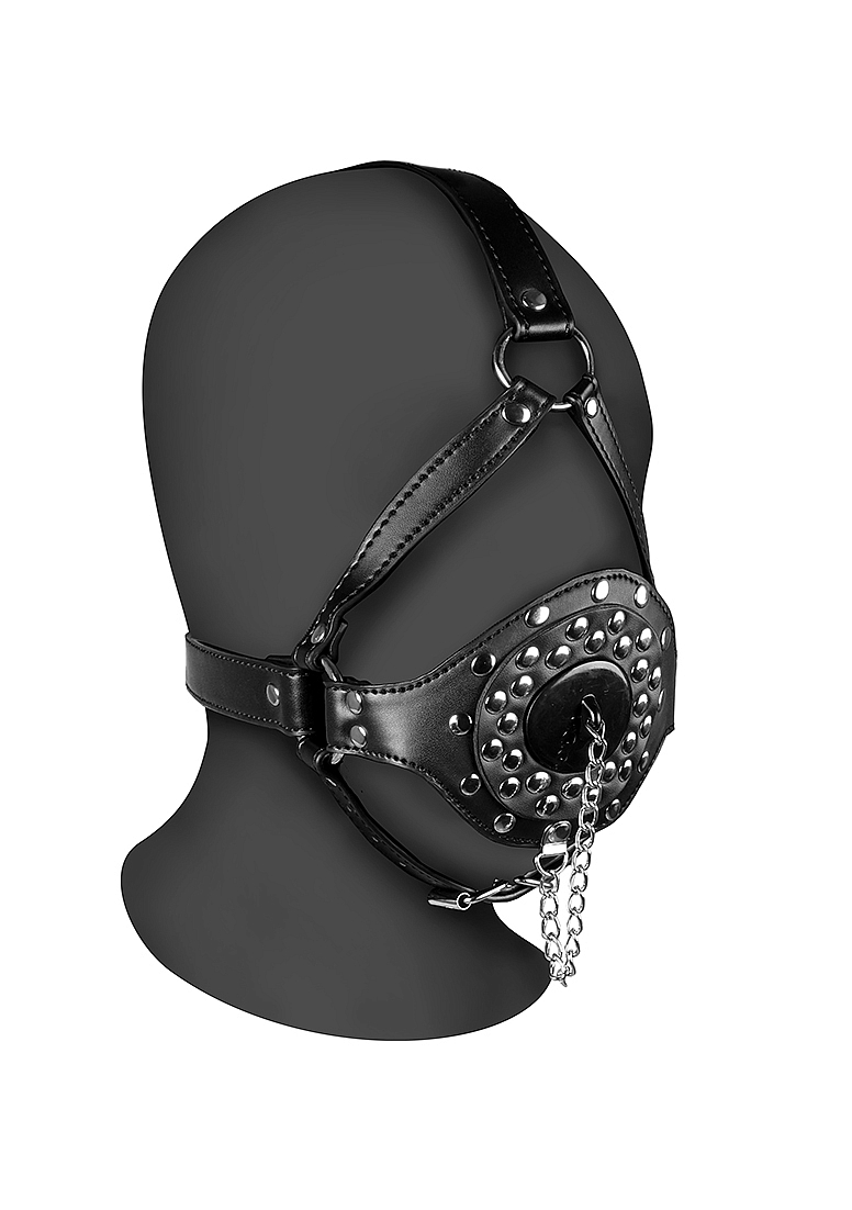 Hard Bondage - Calus Open Mouth Head Harness cu Dop, Erotic24.ro