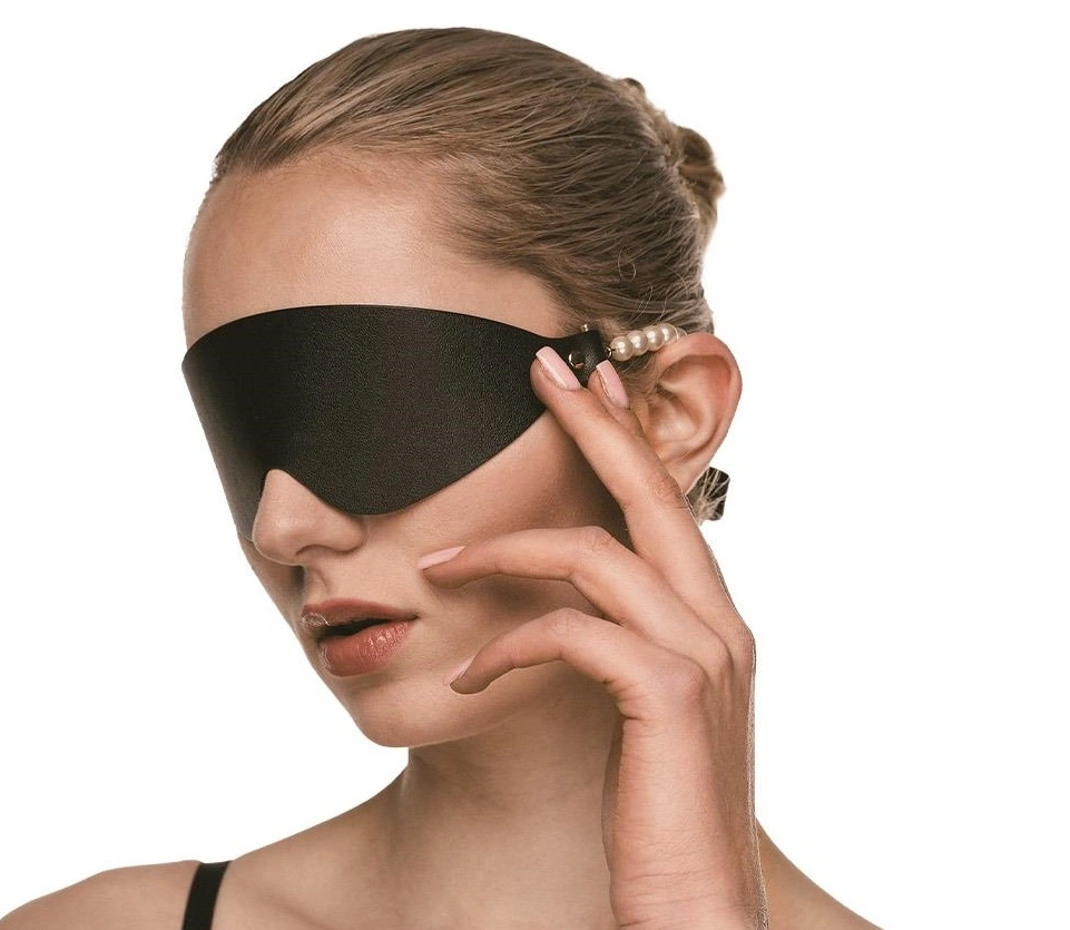 Fetish - Masca de Ochi Boudoir Pearl Bindfold, Curele din Perle, Guilty Pleasure, Erotic24.ro