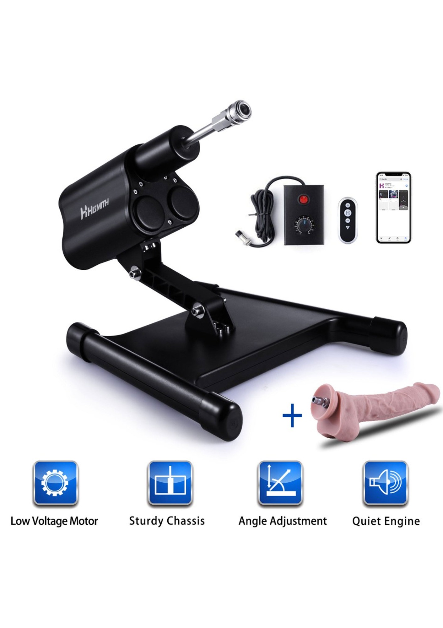 Sex Extrem - Masina de Sex Premium 3 Fuck Machine 2.0 Bluetooth Control Hismith, Erotic24.ro